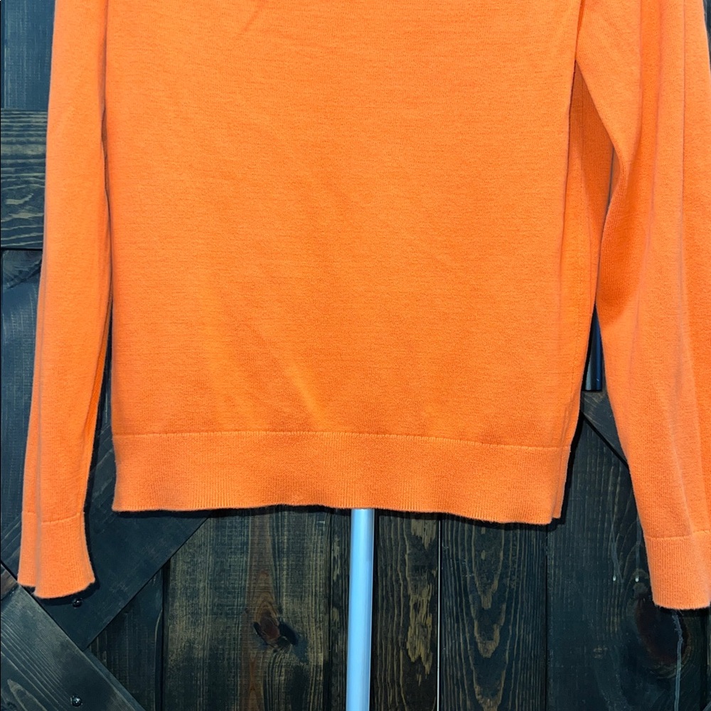 Abercrombie & Fitch Sweatshirt M Orange Moose Graphic Logo Crewneck Soft Preppy - Picture 8 of 10